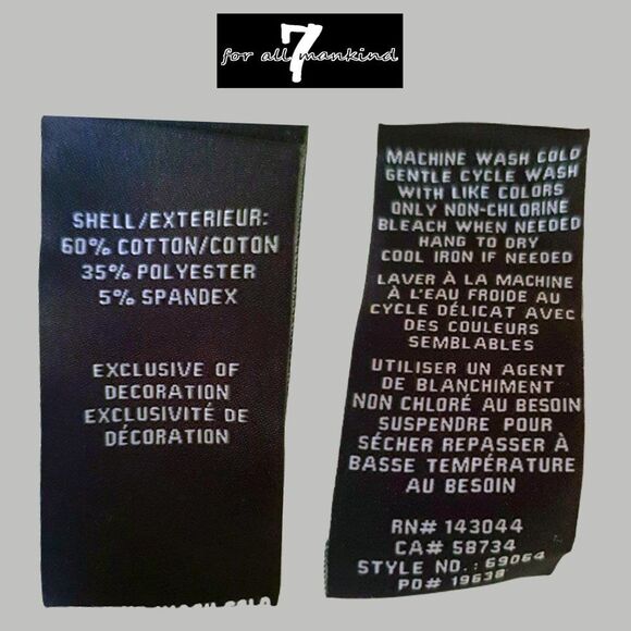 7 FOR ALL MANKIND NEW Preppy Ribbed V-Neck Elbow Sleeve Thong Bodysuit Top - Picture 10 of 11